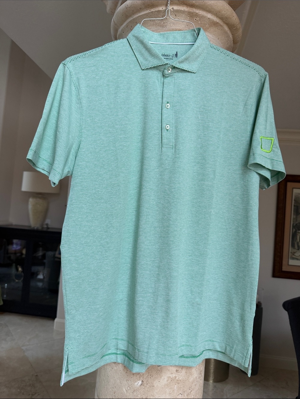 NWOT Men’s Johnnie-O Performance Jersey Lyndonn Striped Polo Size Large